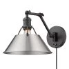 Orwell 9 in. Matte Black Sconce by Golden Lighting