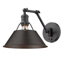 Orwell 9 in. Matte Black Sconce by Golden Lighting 12 Orwell 9 in. Matte Black Sconce by Golden Lighting -Golden Lighting Shop matte black golden lighting vanity lighting 3306 a1w blk rbz 44 1000