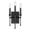 Landon 3 Light Matte Black Wall Sconce by Golden Lighting