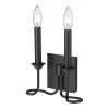 Karson 2 Light Matte Black Wall Sconce by Golden Lighting 1 Karson 2 Light Matte Black Wall Sconce by Golden Lighting -Golden Lighting Shop matte black golden lighting vanity lighting 3512 wsc blk 64 1000