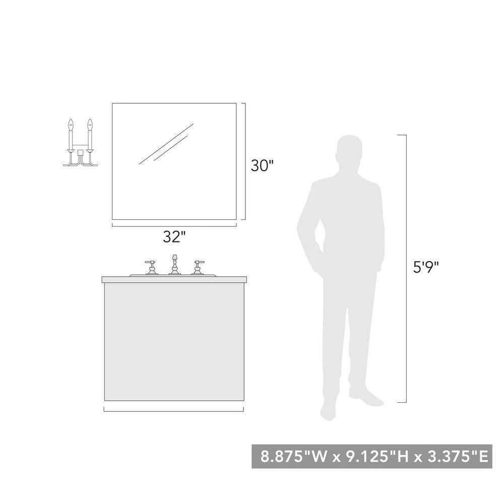 Karson 2 Light Matte Black Wall Sconce by Golden Lighting 9 Karson 2 Light Matte Black Wall Sconce by Golden Lighting - Image 7