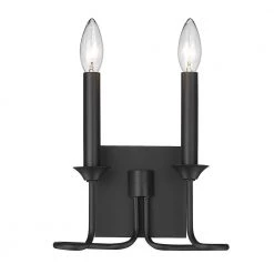 Karson 2 Light Matte Black Wall Sconce by Golden Lighting 10 Karson 2 Light Matte Black Wall Sconce by Golden Lighting -Golden Lighting Shop matte black golden lighting vanity lighting 3512 wsc blk c3 1000