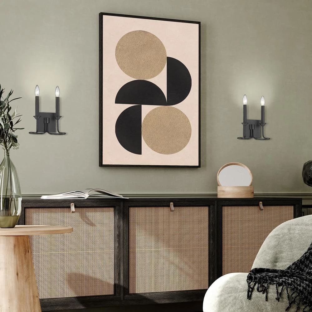 Karson 2 Light Matte Black Wall Sconce by Golden Lighting 8 Karson 2 Light Matte Black Wall Sconce by Golden Lighting - Image 6