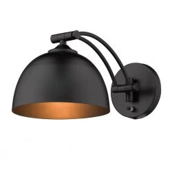 Rey 8 in. Matte Black Sconce by Golden Lighting -Golden Lighting Shop matte black golden lighting vanity lighting 3688 a1w blk blk 44 1000