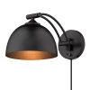 Rey 8 in. Matte Black Sconce by Golden Lighting 2 Rey 8 in. Matte Black Sconce by Golden Lighting -Golden Lighting Shop matte black golden lighting vanity lighting 3688 a1w blk blk 64 1000