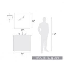 Ryleigh 0.75 in. 1-Light Matte Black Sconce by Golden Lighting -Golden Lighting Shop matte black golden lighting vanity lighting 3694 a1w blk mws 76 1000