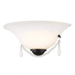 Priscilla 5 in. Matte Black Sconce by Golden Lighting