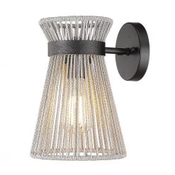Avon 7.625 in. 1-Light Matte Black Wall Sconce by Golden Lighting -Golden Lighting Shop matte black golden lighting vanity lighting 6938 1w blk br 4f 1000