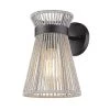 Avon 7.625 in. 1-Light Matte Black Wall Sconce by Golden Lighting