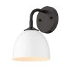 Zoey 4.75 in. Matte Black Sconce by Golden Lighting 2 Zoey 4.75 in. Matte Black Sconce by Golden Lighting -Golden Lighting Shop matte black golden lighting vanity lighting 6956 1w blk wht 64 1000
