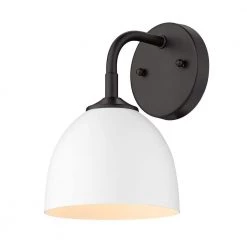 Zoey 4.75 in. Matte Black Sconce by Golden Lighting