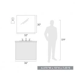 Zoey 4.75 in. Matte Black Sconce by Golden Lighting -Golden Lighting Shop matte black golden lighting vanity lighting 6956 1w blk wht fa 1000