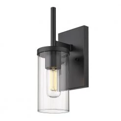 Winslett 4.875 in. 1-Light Matte Black Sconce by Golden Lighting -Golden Lighting Shop matte black golden lighting vanity lighting 7011 1w blk clr 1f 1000