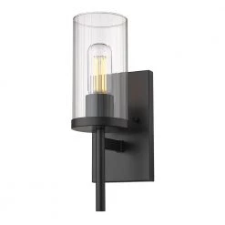 Winslett 4.875 in. 1-Light Matte Black Sconce by Golden Lighting