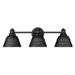 Rebel 24.25 in. 3-Light Matte Black Vanity Light by Golden Lighting -Golden Lighting Shop matte black golden lighting vanity lighting 7313 ba3 blk 1f 1000