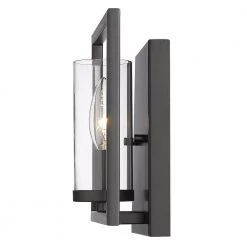 Marco 1 Light Matte Black Wall Sconce by Golden Lighting -Golden Lighting Shop matte black golden lighting wall sconces 6068 1w blk 1f 1000