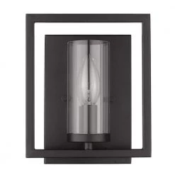 Marco 1 Light Matte Black Wall Sconce by Golden Lighting -Golden Lighting Shop matte black golden lighting wall sconces 6068 1w blk 4f 1000