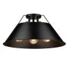 Orwell 3-Light Flush Mount by Golden Lighting 2 Orwell 3-Light Flush Mount by Golden Lighting -Golden Lighting Shop matte black matte black shade golden lighting flush mount lights 3306 3fm blk blk 64 1000