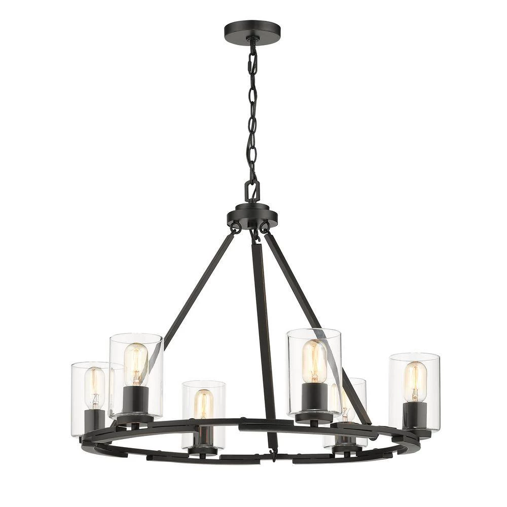Monroe 6 Light Chandelier by Golden Lighting 5 Monroe 6 Light Chandelier by Golden Lighting - Image 3