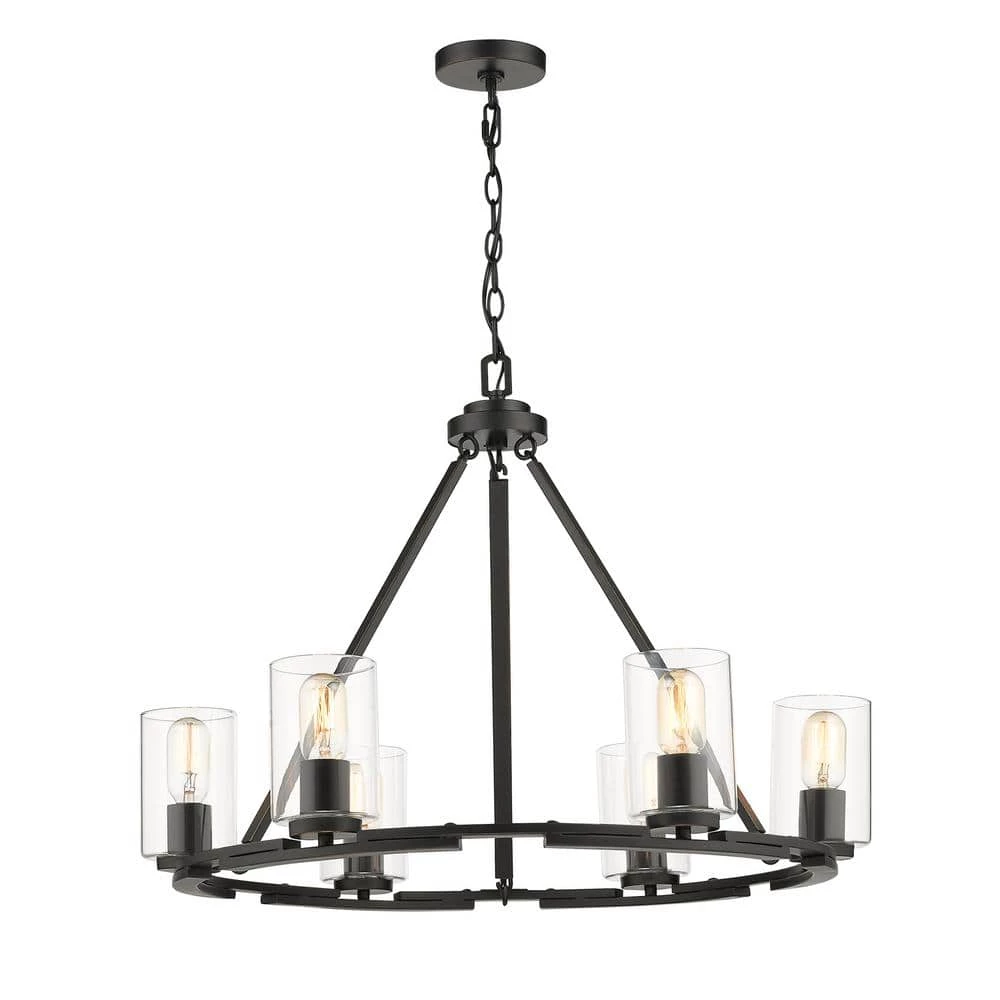Monroe 6 Light Chandelier by Golden Lighting 4 Monroe 6 Light Chandelier by Golden Lighting - Image 2