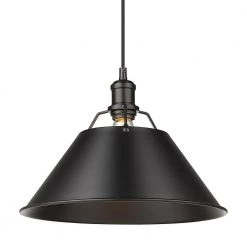 Orwell 1-Light Matte Black Standard Pendant by Golden Lighting -Golden Lighting Shop matte black with matte black golden lighting chandeliers 3306 l blk blk 4f 1000