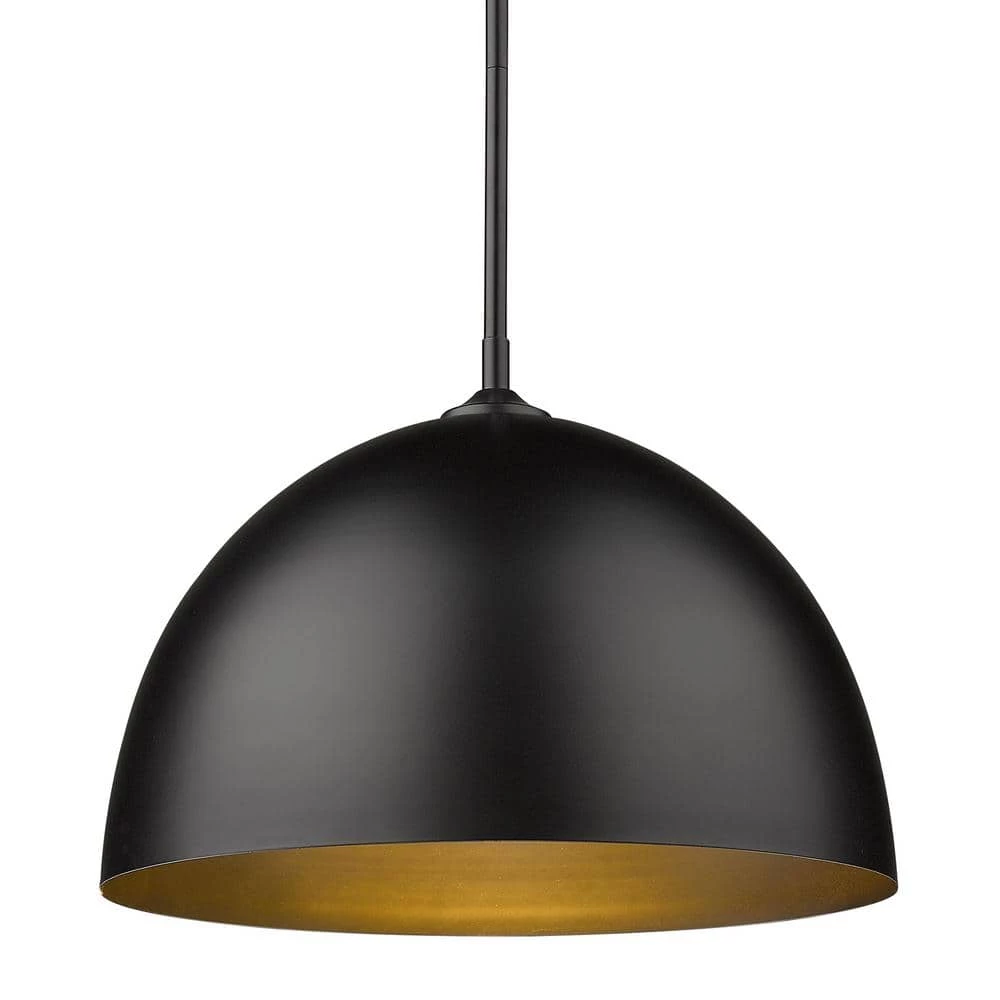 Zoey 1-Light Matte Black Standard Pendant by Golden Lighting 3 Zoey 1-Light Matte Black Standard Pendant by Golden Lighting