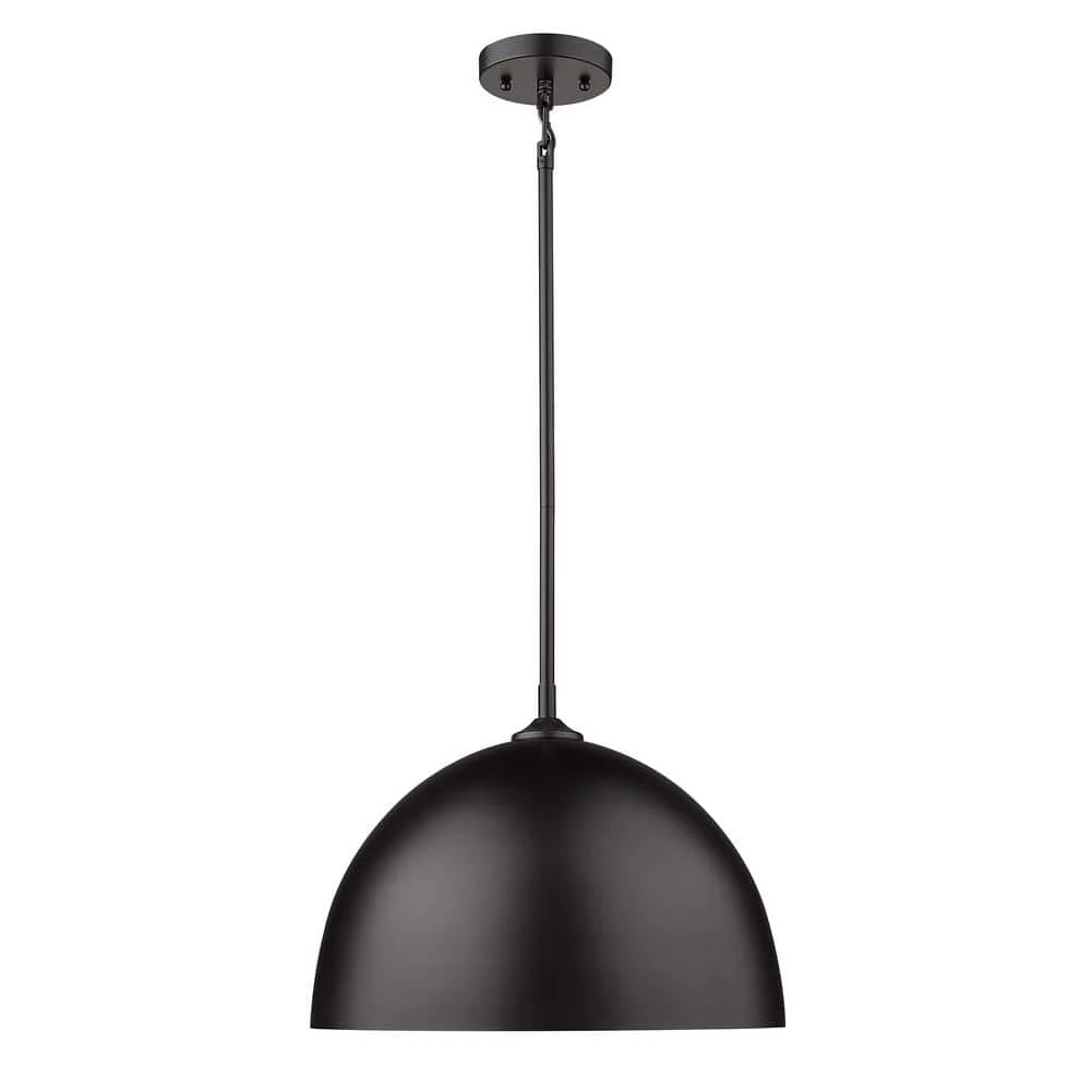 Zoey 1-Light Matte Black Standard Pendant by Golden Lighting 4 Zoey 1-Light Matte Black Standard Pendant by Golden Lighting - Image 2