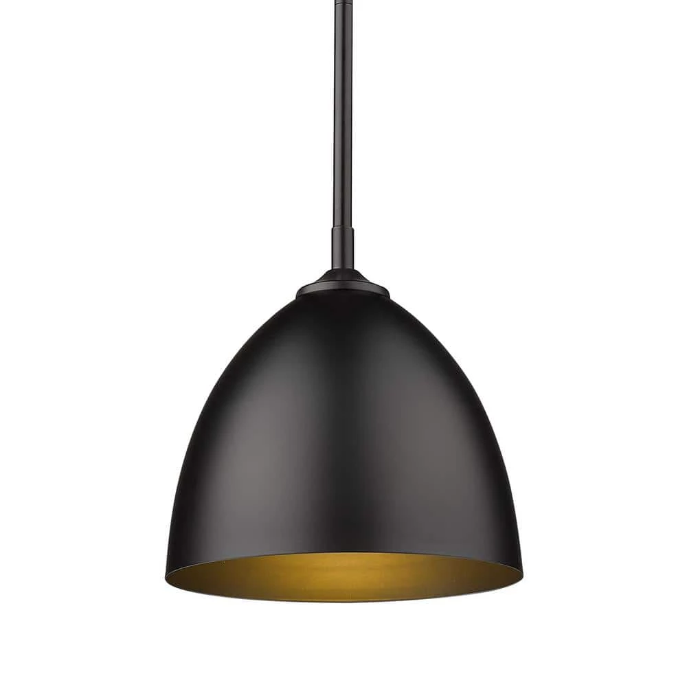 Zoey 1-Light Matte Black Standard Pendant by Golden Lighting 3 Zoey 1-Light Matte Black Standard Pendant by Golden Lighting