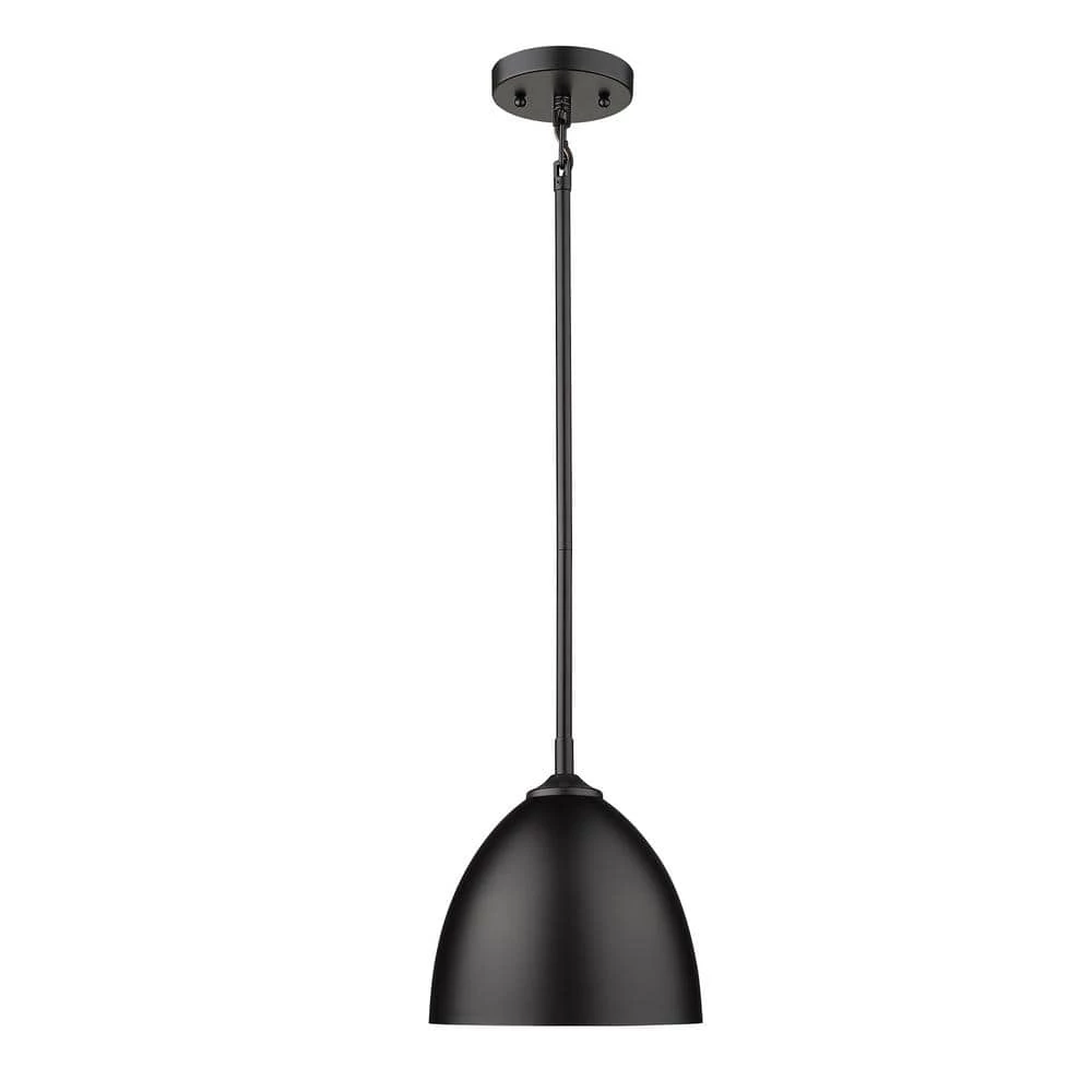 Zoey 1-Light Matte Black Standard Pendant by Golden Lighting 4 Zoey 1-Light Matte Black Standard Pendant by Golden Lighting - Image 2
