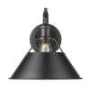 Orwell 4.875 in. 1-Light Matte Black Sconce by Golden Lighting -Golden Lighting Shop matte black with matte black golden lighting wall sconces 3306 1w blk blk 64 1000