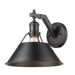 Orwell 4.875 in. 1-Light Matte Black Sconce by Golden Lighting 11 Orwell 4.875 in. 1-Light Matte Black Sconce by Golden Lighting -Golden Lighting Shop matte black with matte black golden lighting wall sconces 3306 1w blk blk c3 1000