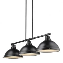 Duncan 3-Light Black Pendant with Matte Black Shade by Golden Lighting -Golden Lighting Shop matte black with matte black shade golden lighting chandeliers 3602 3lp blkblk 1f 1000