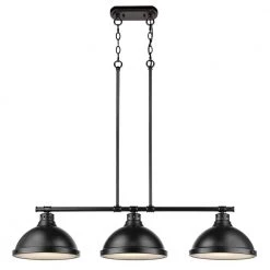 Duncan 3-Light Black Pendant with Matte Black Shade by Golden Lighting -Golden Lighting Shop matte black with matte black shade golden lighting chandeliers 3602 3lp blkblk c3 1000