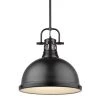 Duncan 1-Light Black Pendant and Rod with Matte Black Shade by Golden Lighting 2 Duncan 1-Light Black Pendant and Rod with Matte Black Shade by Golden Lighting -Golden Lighting Shop matte black with matte black shade golden lighting chandeliers 3604 l blk blk 64 1000