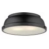 Duncan 14 in. 2-Light Matte Black Flush Mount with Matte Black Shade by Golden Lighting 2 Duncan 14 in. 2-Light Matte Black Flush Mount with Matte Black Shade by Golden Lighting -Golden Lighting Shop matte black with matte black shade golden lighting flush mount lights 3602 14 blk blk 64 1000