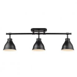 Duncan Collection 3-Light Black Semi-Flush Mount with Matte Black Shade by Golden Lighting 10 Duncan Collection 3-Light Black Semi-Flush Mount with Matte Black Shade by Golden Lighting -Golden Lighting Shop matte black with matte black shade golden lighting flush mount lights 3602 3sf blk blk 1f 1000