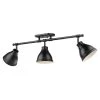 Duncan Collection 3-Light Black Semi-Flush Mount with Matte Black Shade by Golden Lighting 1 Duncan Collection 3-Light Black Semi-Flush Mount with Matte Black Shade by Golden Lighting -Golden Lighting Shop matte black with matte black shade golden lighting flush mount lights 3602 3sf blk blk 64 1000