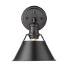 Orwell 4.875 in. 1-Light Black Vanity Light with Black Shade by Golden Lighting -Golden Lighting Shop matte black with matte black shade golden lighting vanity lighting 3306 ba1 blk blk 64 1000