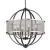 Colson 6-Light Matte Black Globe Chandelier by Golden Lighting 2 Colson 6-Light Matte Black Globe Chandelier by Golden Lighting -Golden Lighting Shop matte black with pewter golden lighting chandeliers 3167 6 blk pw 64 1000