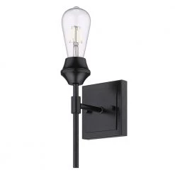 Ormond 4.375 in. 1-Light Matte Black Vanity Light by Golden Lighting