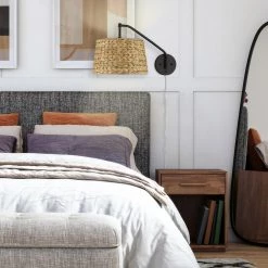 Ryleigh 1-Light Articulating Wall Sconce by Golden Lighting 14 Ryleigh 1-Light Articulating Wall Sconce by Golden Lighting -Golden Lighting Shop matte black woven sweet grass golden lighting vanity lighting 3694 a1w blk wsg fa 1000