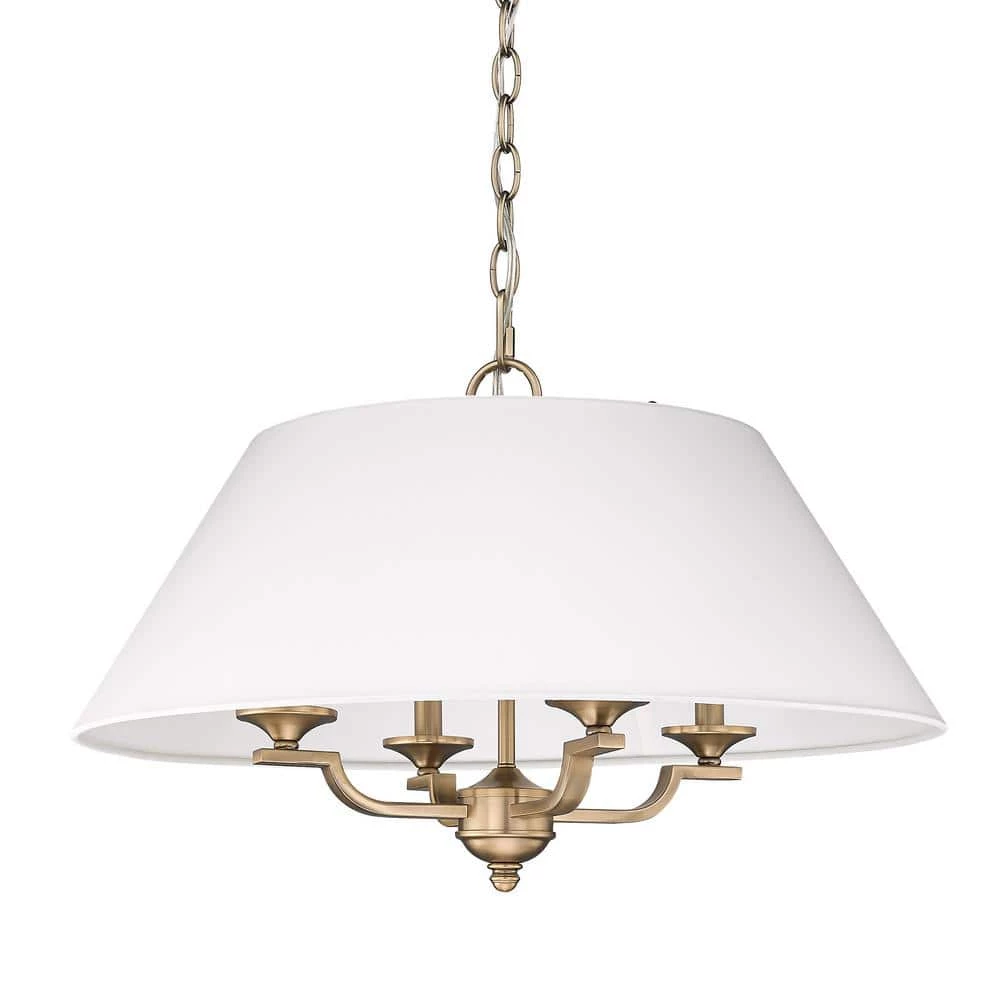 Coretta 4-Light Modern Brass Pendant by Golden Lighting 4 Coretta 4-Light Modern Brass Pendant by Golden Lighting - Image 2