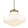 Ingalls 1-Light Modern Brass Vintage Milk Glass Standard Pendant Light by Golden Lighting -Golden Lighting Shop modern brass vintage milk glass golden lighting chandeliers 0508 l mbs vmg 64 1000