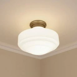 Ingalls 16.0 in. 1-Light Modern Brass Vintage Milk Glass Semi-Flush Mount by Golden Lighting 10 Ingalls 16.0 in. 1-Light Modern Brass Vintage Milk Glass Semi-Flush Mount by Golden Lighting -Golden Lighting Shop modern brass vintage milk glass golden lighting flush mount lights 0508 lsf mbs vmg 1f 1000