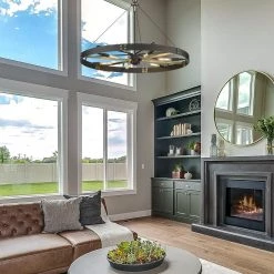 Vaughn 6-Light Natural Black Aged Brass Accents Wagon Wheel Large Pendant Light by Golden Lighting 14 Vaughn 6-Light Natural Black Aged Brass Accents Wagon Wheel Large Pendant Light by Golden Lighting -Golden Lighting Shop natural black aged brass accents golden lighting chandeliers 3866 l nb ab fa 1000