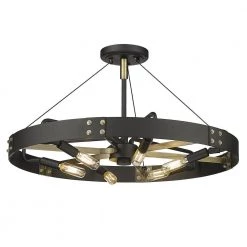Vaughn 22.5 in. 6-Light Natural Black Aged Brass Accents Semi-Flush Mount by Golden Lighting 10 Vaughn 22.5 in. 6-Light Natural Black Aged Brass Accents Semi-Flush Mount by Golden Lighting -Golden Lighting Shop natural black aged brass accents golden lighting flush mount lights 3866 msf nb ab 4f 1000