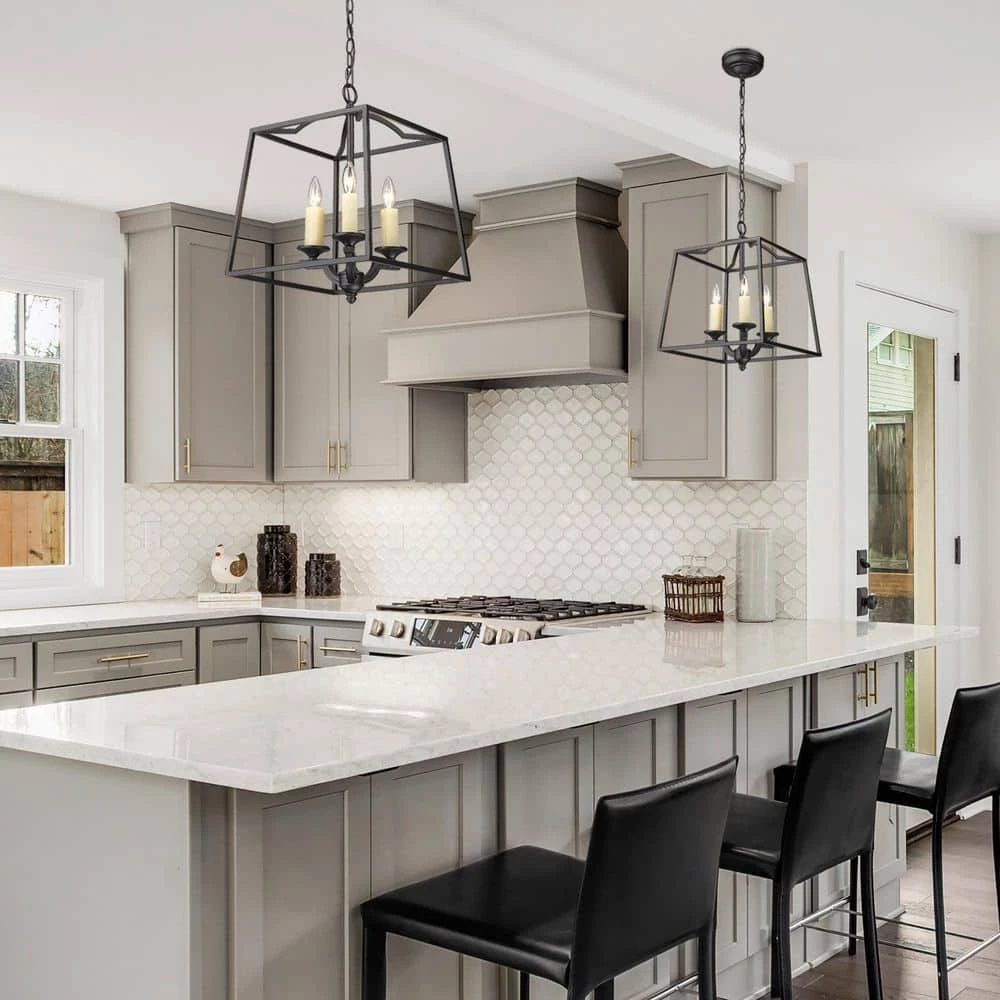 Athena 3-Light Natural Black Traditional Pendant Light by Golden Lighting 7 Athena 3-Light Natural Black Traditional Pendant Light by Golden Lighting - Image 5