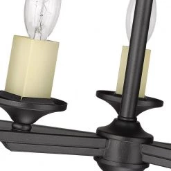 Athena 14.5 in. 3-Light Natural Black Semi-Flush Mount by Golden Lighting -Golden Lighting Shop natural black golden lighting flush mount lights 3072 sf nb 4f 1000