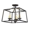 Athena 14.5 in. 3-Light Natural Black Semi-Flush Mount by Golden Lighting 2 Athena 14.5 in. 3-Light Natural Black Semi-Flush Mount by Golden Lighting -Golden Lighting Shop natural black golden lighting flush mount lights 3072 sf nb 64 1000