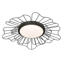 24 in. Yasmin Flush Mount by Golden Lighting -Golden Lighting Shop natural black golden lighting flush mount lights 9132 fm24 nb op 44 1000